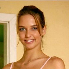 Slender blonde girlfriend stripping
