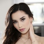 Petite 18yo slut Aria Lee slurps on big dick before facial